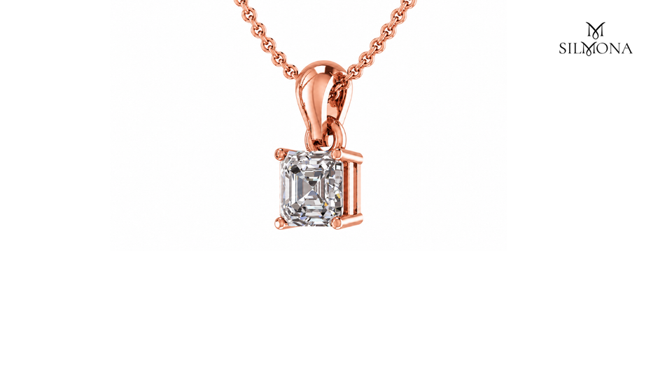 Classic Asscher Solitaire Pendant