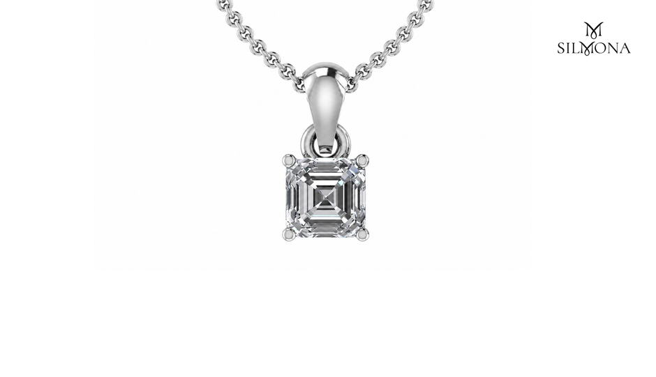 Classic Asscher Solitaire Pendant