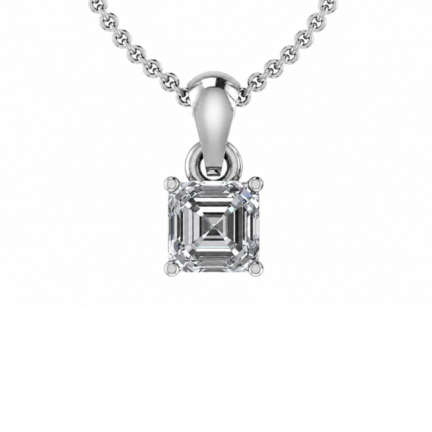 Classic Asscher Solitaire Pendant