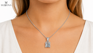 Classic Asscher Solitaire Pendant