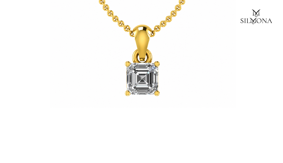 Classic Asscher Solitaire Pendant