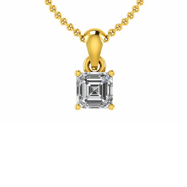 Classic Asscher Solitaire Pendant