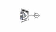 Architectural Solitaire Stud Earring