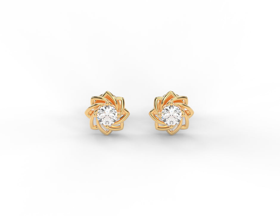 Aurora Bloom Moissanite Stud Earrings