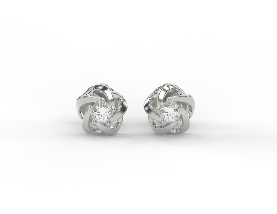 Vortex Bloom Moissanite Stud Earrings