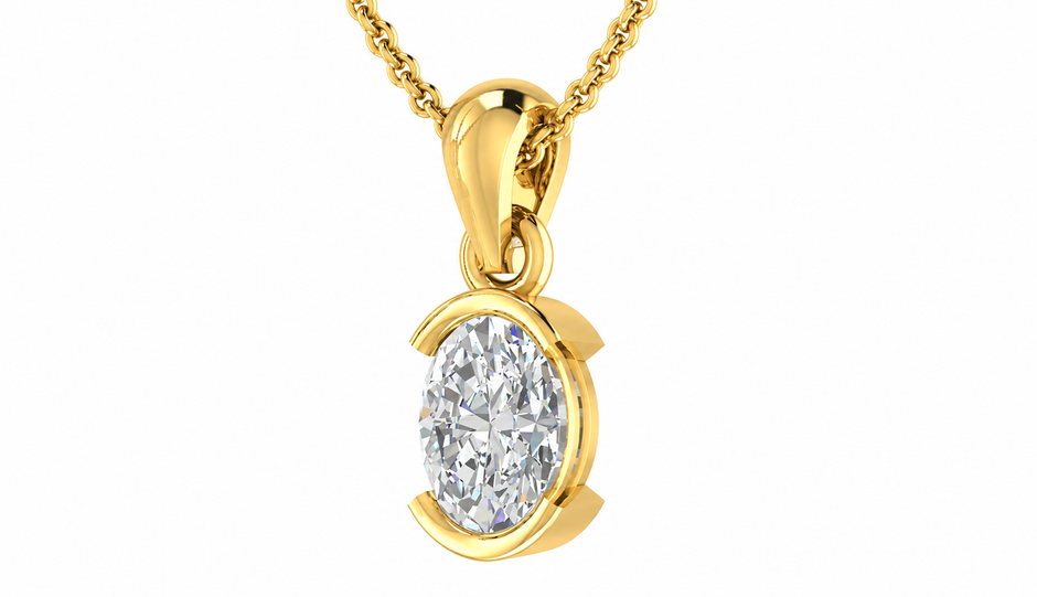 CELESTE OVAL BEZEL PENDANT
