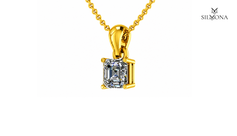 Classic Asscher Solitaire Pendant