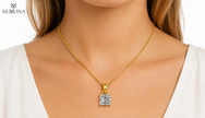 Classic Asscher Solitaire Pendant