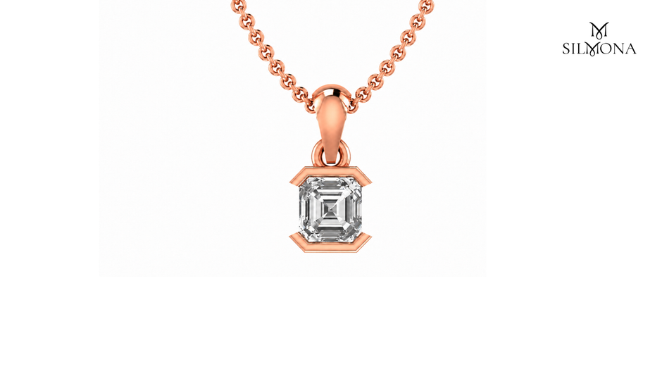 Art Deco Asscher Solitaire Pendant
