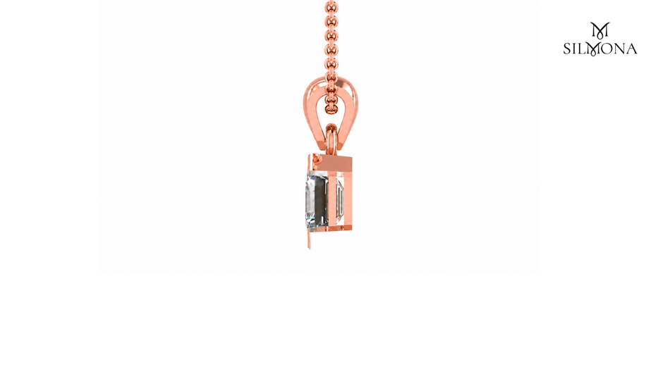 Art Deco Asscher Solitaire Pendant