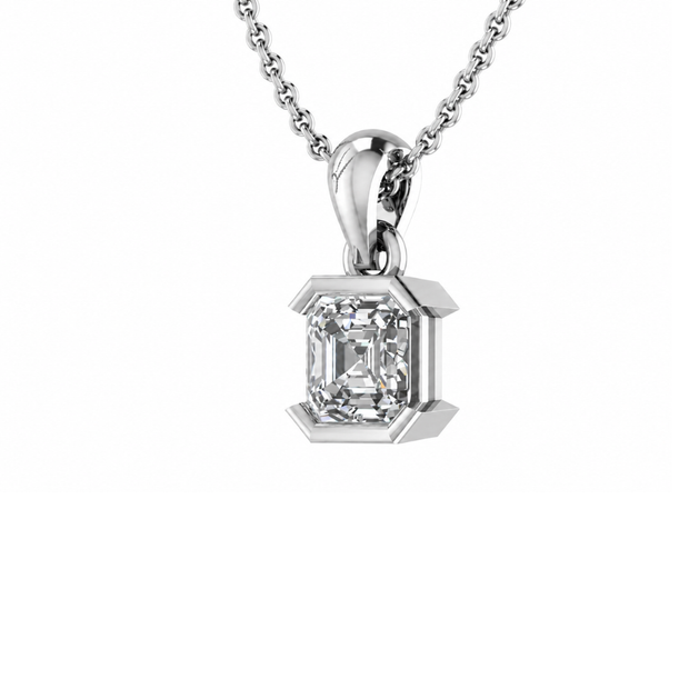 Art Deco Asscher Solitaire Pendant