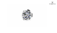 ROUND BRILLIANT BEZEL SET SOLITAIRE STUD EARRINGS