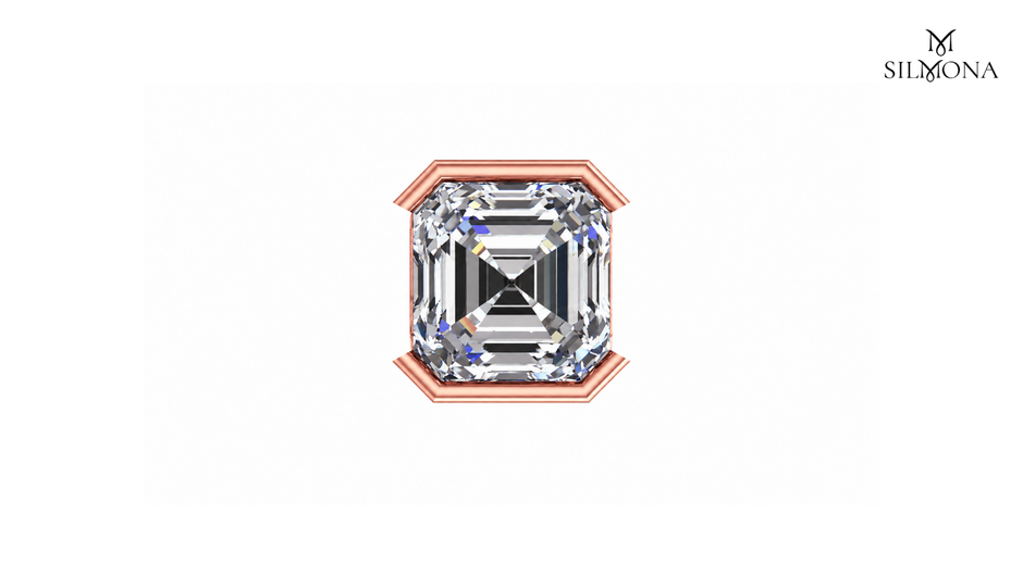 ASSCHER DIAMOND BEZEL SETTING