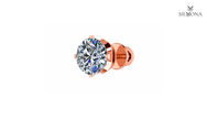 ROUND BRILLIANT FOUR-CLAW MARTINI SET SOLITAIRE STUD EARRINGS