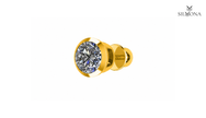 ROUND BRILLIANT BEZEL SET SOLITAIRE STUD EARRINGS