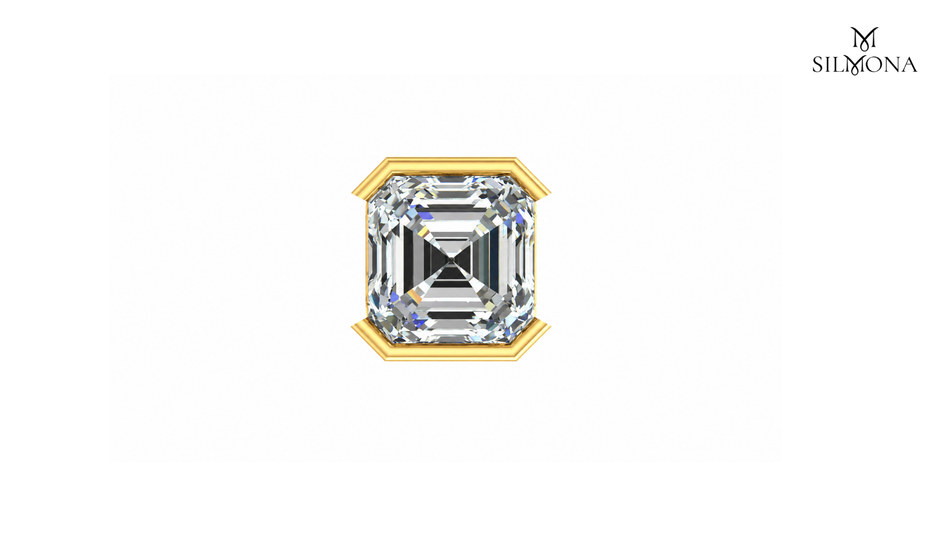 ASSCHER DIAMOND BEZEL SETTING
