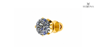 ROUND BRILLIANT FOUR-CLAW MARTINI SET SOLITAIRE STUD EARRINGS