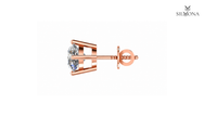 ROUND FOUR-PRONG SOLITAIRE DIAMOND STUD EARRING