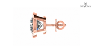 ROUND DIAMOND BASKET STUD EARRING