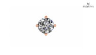 ROUND FOUR-PRONG SOLITAIRE DIAMOND STUD EARRING