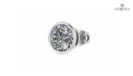 ROUND DIAMOND BASKET STUD EARRING