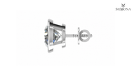 ROUND DIAMOND BASKET STUD EARRING