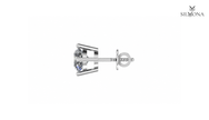 ROUND FOUR-PRONG SOLITAIRE DIAMOND STUD EARRING