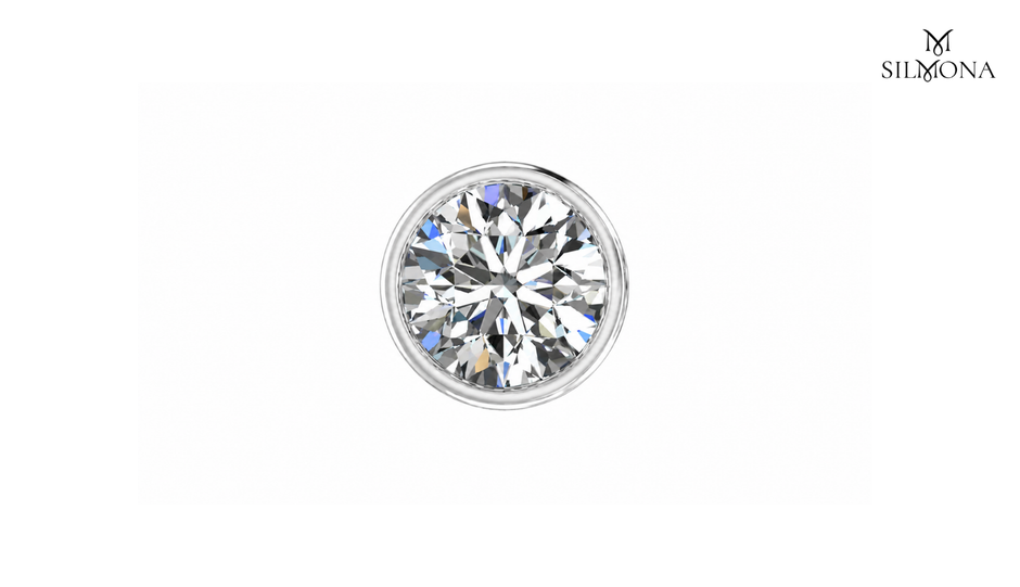 ROUND DIAMOND BASKET STUD EARRING