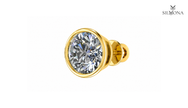 ROUND DIAMOND BASKET STUD EARRING
