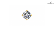 ROUND FOUR-PRONG SOLITAIRE DIAMOND STUD EARRING