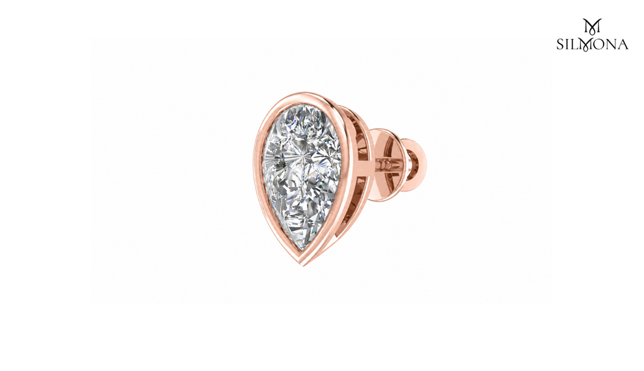 PEAR DIAMOND FULL BEZEL SETTING