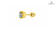 CLASSIC FOUR-PRONG ROUND DIAMOND STUD EARRING