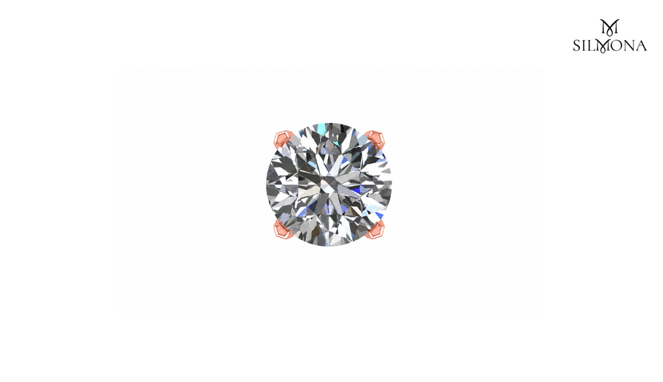 CLASSIC FOUR-PRONG ROUND DIAMOND STUD EARRING