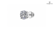 CLASSIC FOUR-PRONG ROUND DIAMOND STUD EARRING