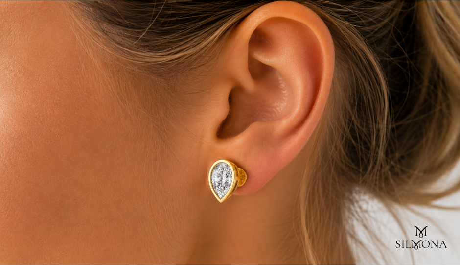 PEAR DIAMOND FULL BEZEL SETTING