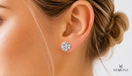 CLASSIC FOUR-PRONG ROUND DIAMOND STUD EARRING
