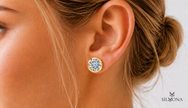 ROUND BRILLIANT BEZEL SET SOLITAIRE STUD EARRINGS