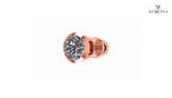 ROUND BRILLIANT BEZEL SET SOLITAIRE STUD EARRINGS