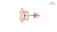 EMERALD CUT BEZEL SET SOLITAIRE STUD EARRINGS