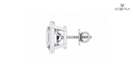 EMERALD CUT BEZEL SET SOLITAIRE STUD EARRINGS
