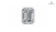 EMERALD CUT BEZEL SET SOLITAIRE STUD EARRINGS