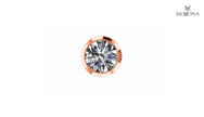 ROUND BRILLIANT BEZEL SET SOLITAIRE STUD EARRINGS