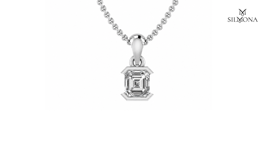 Art Deco Asscher Solitaire Pendant
