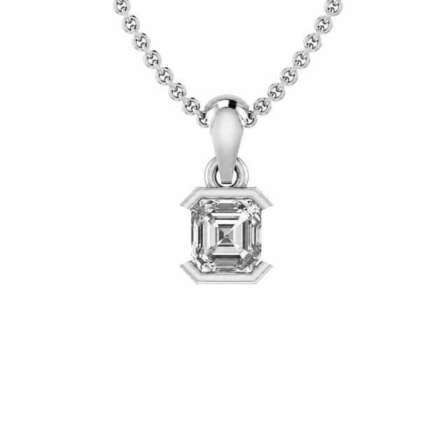 Art Deco Asscher Solitaire Pendant