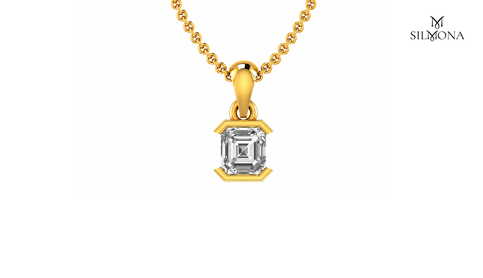 Art Deco Asscher Solitaire Pendant