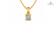 Art Deco Asscher Solitaire Pendant