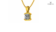 Art Deco Asscher Solitaire Pendant
