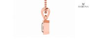 Bezel Asscher Solitaire Pendant Necklace