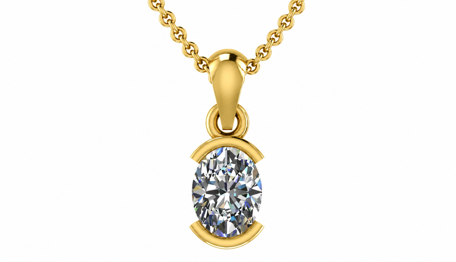 CELESTE OVAL BEZEL PENDANT