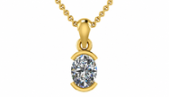 CELESTE OVAL BEZEL PENDANT